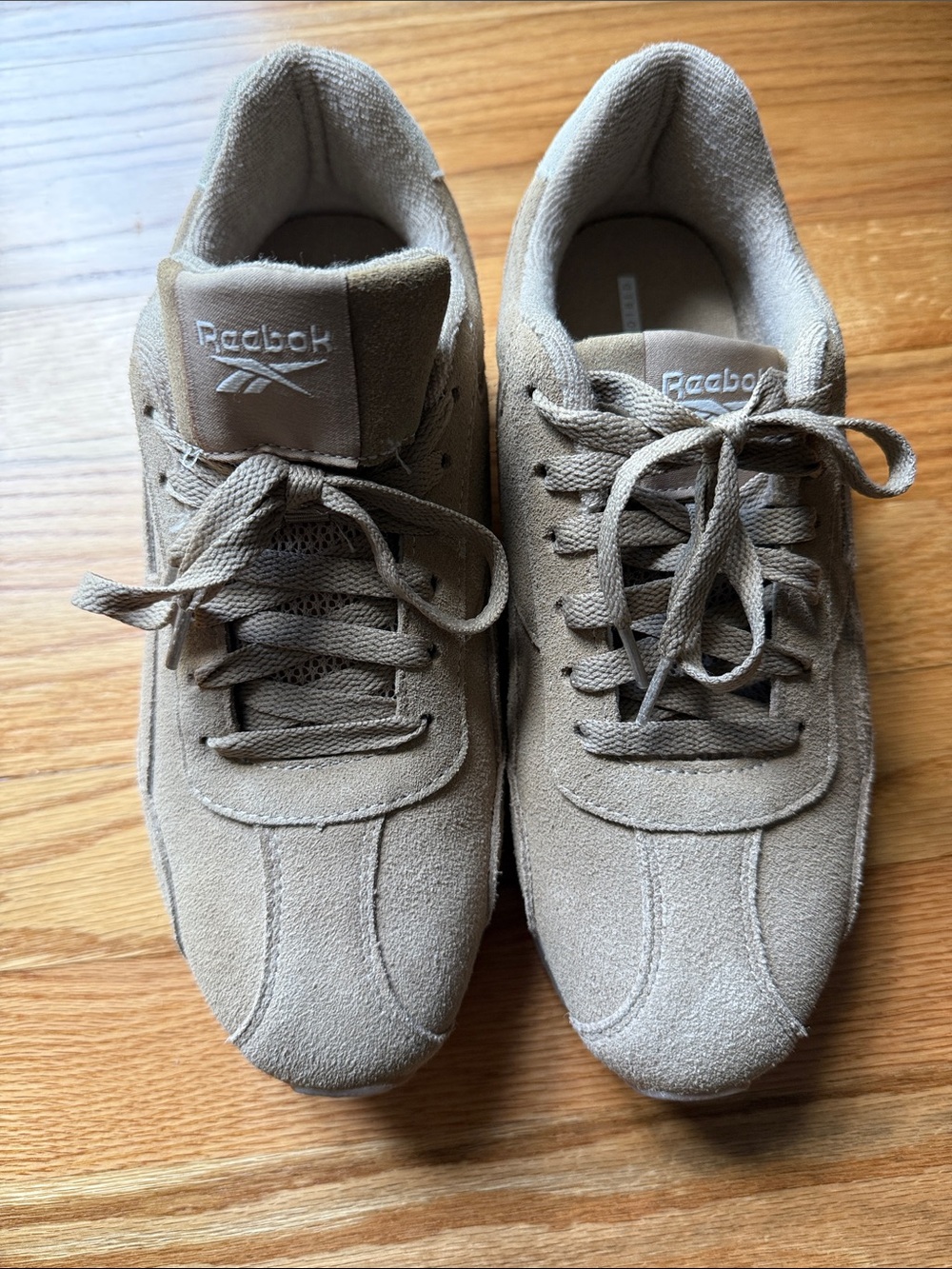 Reebok Men's Suede Sneakers in Light Beige